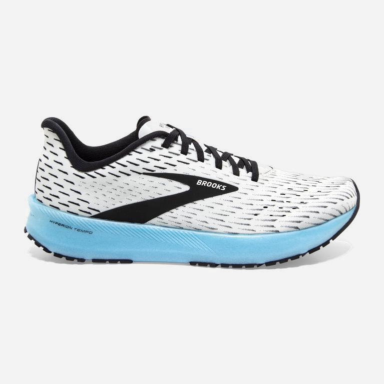 Brooks Women's Hyperion Tempo Road Running Shoes Singapore - White/Black/Iced Aqua (47356-BYGI)